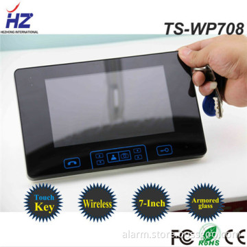 High sensitivity 2.4Ghz 7 inch video door phone system with night vision and tamper alarm function